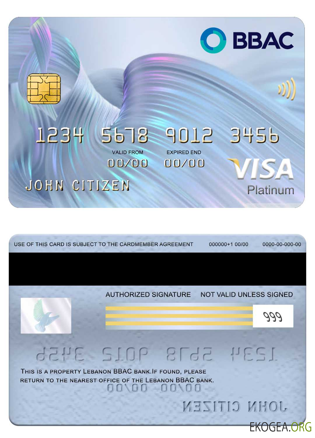 Carte visa platine BBAC Liban